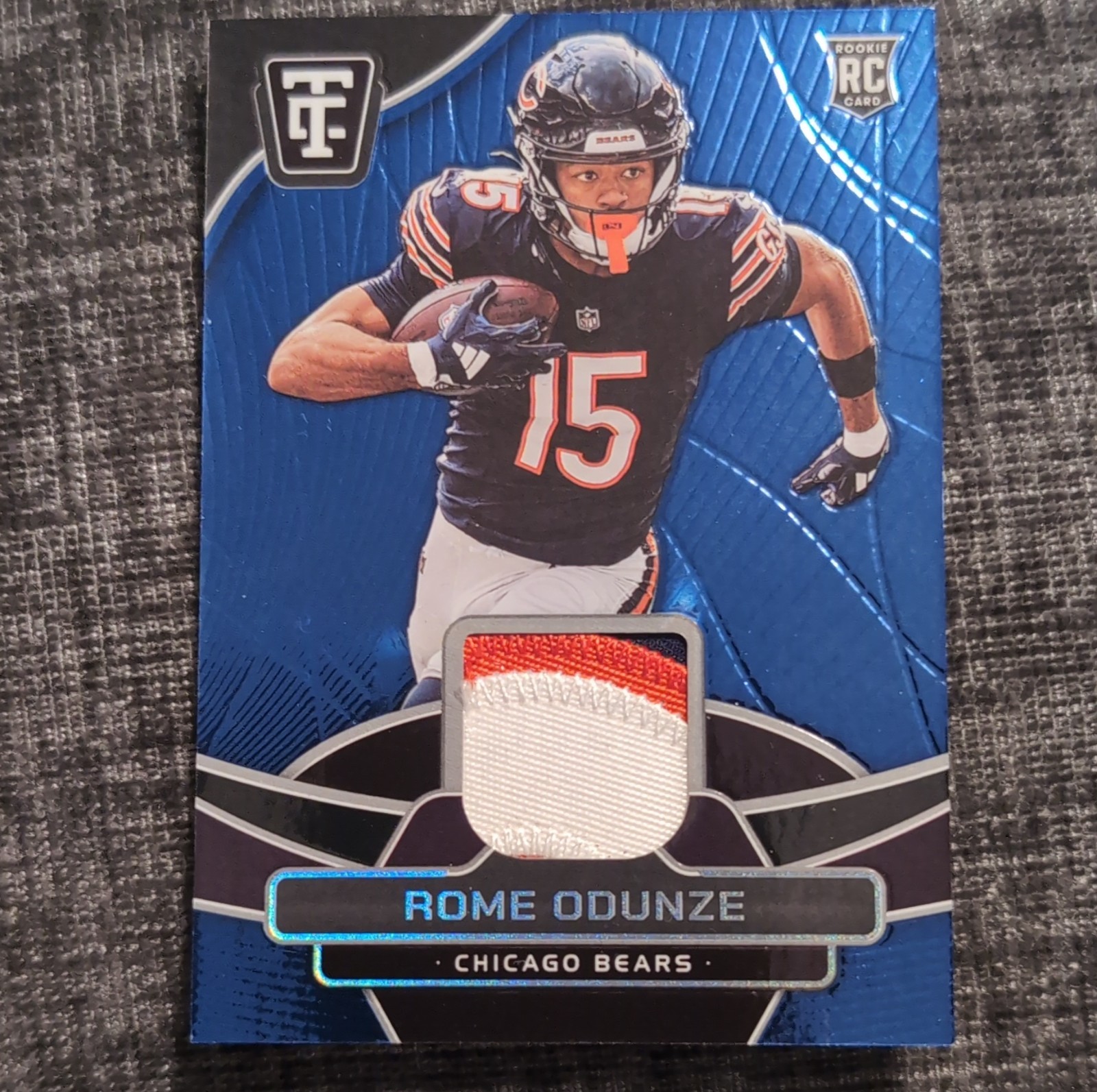 Rome Odunze Panini Totally Certified Totally Certified Materials #TCMRMO Mirror Blue