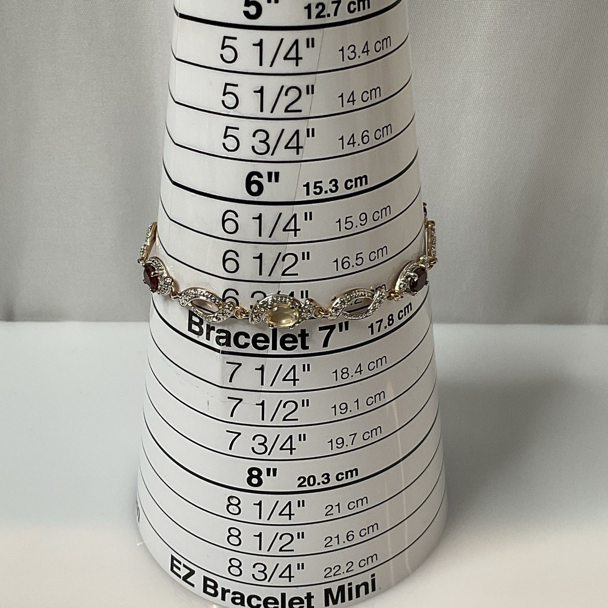 Ross Simons Gemstone Bracelet Sterling Silver Vermeil Infinity Link Box Bag 7.5 View 6