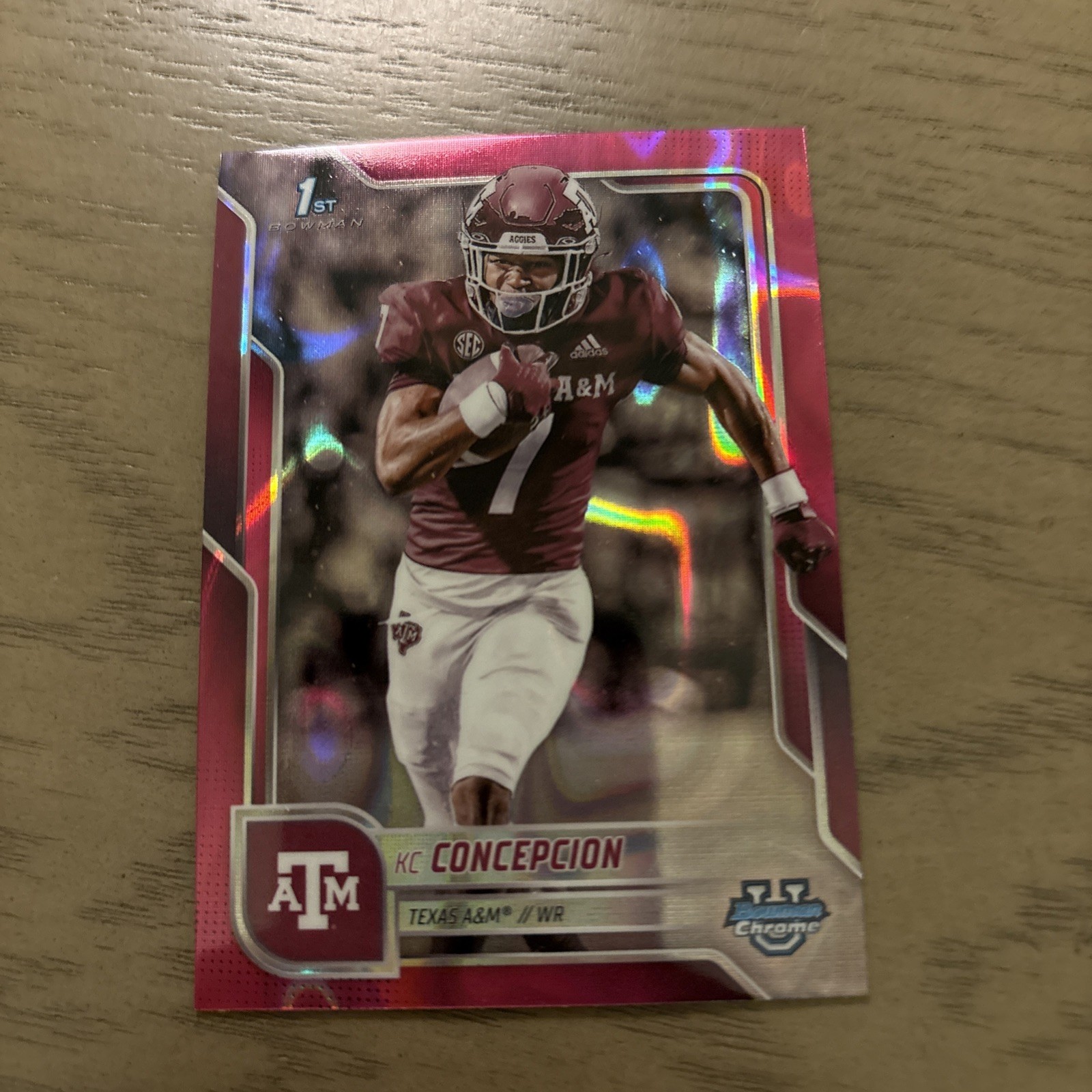 2025 Bowman University Chrome Kevin KC Concepcion #91 Pink Lava Refractor A&M