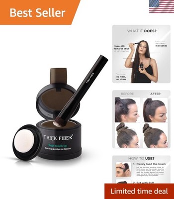 Flawless Dark Brown Root Touch Up Powder - Instant Concealer for Thinning Hair