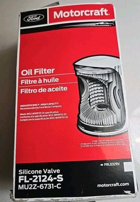 Ford Motorcraft silicone valve  Oil Filter Fl-2124-S/ MU2Z-6731-C New In Box