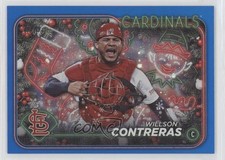 2024 Topps Holiday Blue Metallic Glitter Willson Contreras #H81 16we