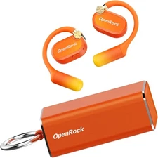 OpenRock X Open-Ear Headphones Bluetooth 5.3 Over-Ear Earbuds Smart App (Orange)