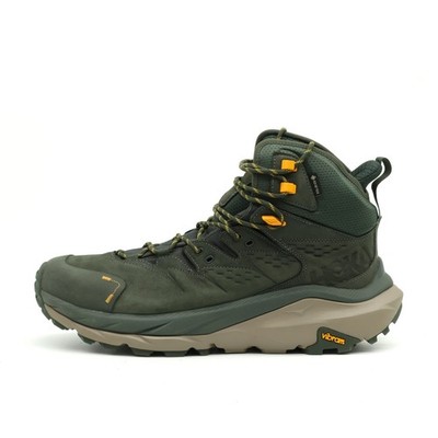 Hoka One Herren Kaha 2 GTX Stiefel Grü Leder/Textil Trail Wanderschuhe EU 48