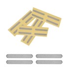 Haut-parleurs téléphone portable autocollants filet anti-poussière gris 16x2,4 mm, argent lot de 5