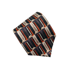 Vintage Pierre Cardin Necktie Mens One Size 56 x4 Geometric 100% Silk USA Made