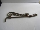 Antique Art Deco Single Swing Arm Curtain Rod Adjustable Cast Bronze Metal — photo 1
