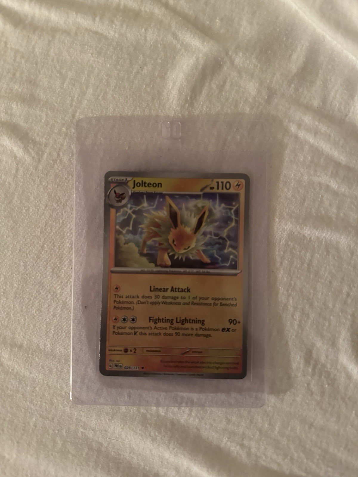 Pokemon TCG: Prismatic Evolutions Jolteon 029/131 Master Ball Reverse Holo NM