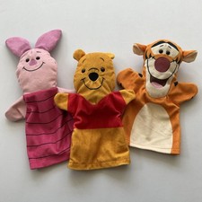 DISNEY Winnie the Pooh Hand Puppet Toys Lot of 3 Tigger, Piglet, Winnie the Pooh