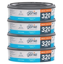 Diaper bags-Genie Essentials Round Refill Pack of 4