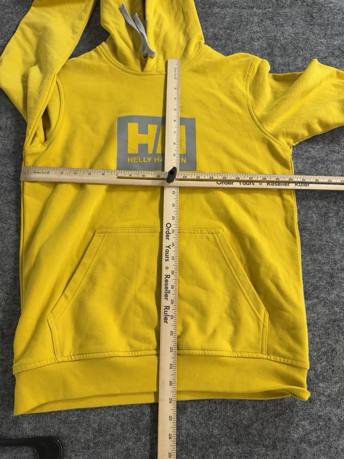 Helly Hansen Hoodie Mens Medium Sweatshirt Pullover Unisex Mustard N162 image 6