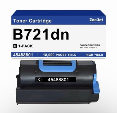 OKI Data Compatible Toner Cartridge for 45488801 B721dn B731dn Black 1 Pack