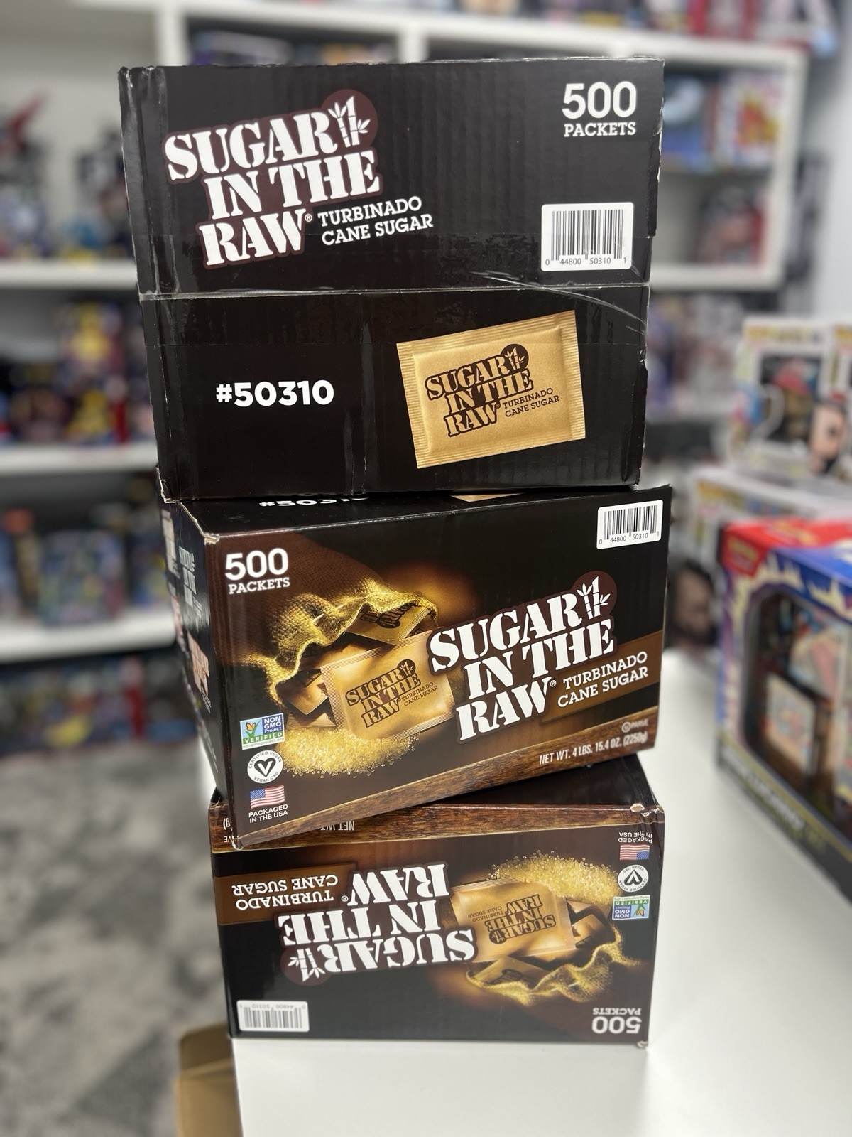 3 Pack - Sugar in the Raw Natural Cane Turbinado Sugar 4.5 g., 500 pk.