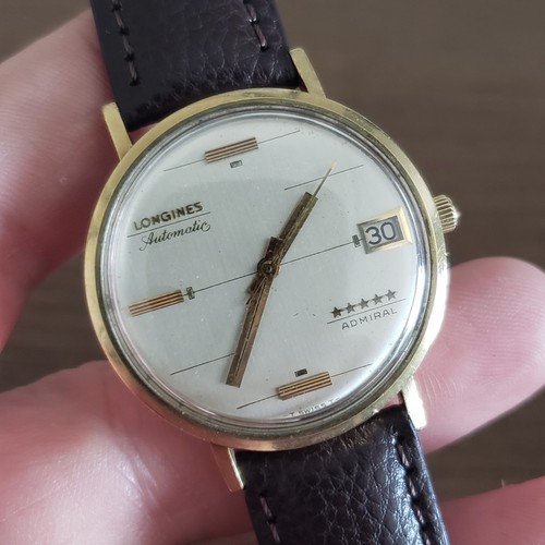 Orologio Vintage Longines Admiral 5 Stelle Automatico Svizzero, Quadrante Champagne con Data - Foto 6 di 20