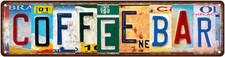 Vintage Coffee Bar Metal Tin Signs Street Signs Home Coffee Bar Wall Decor 16 X