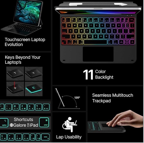 Typecase Edge Keyboard Case for Ipad Air 11-Inch (M3 2025 / M2 2024)& Ipad Pro 1 - Picture 3 of 6