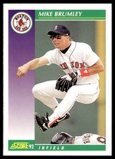 1992 Score Mike Brumley Boston Red Sox #363