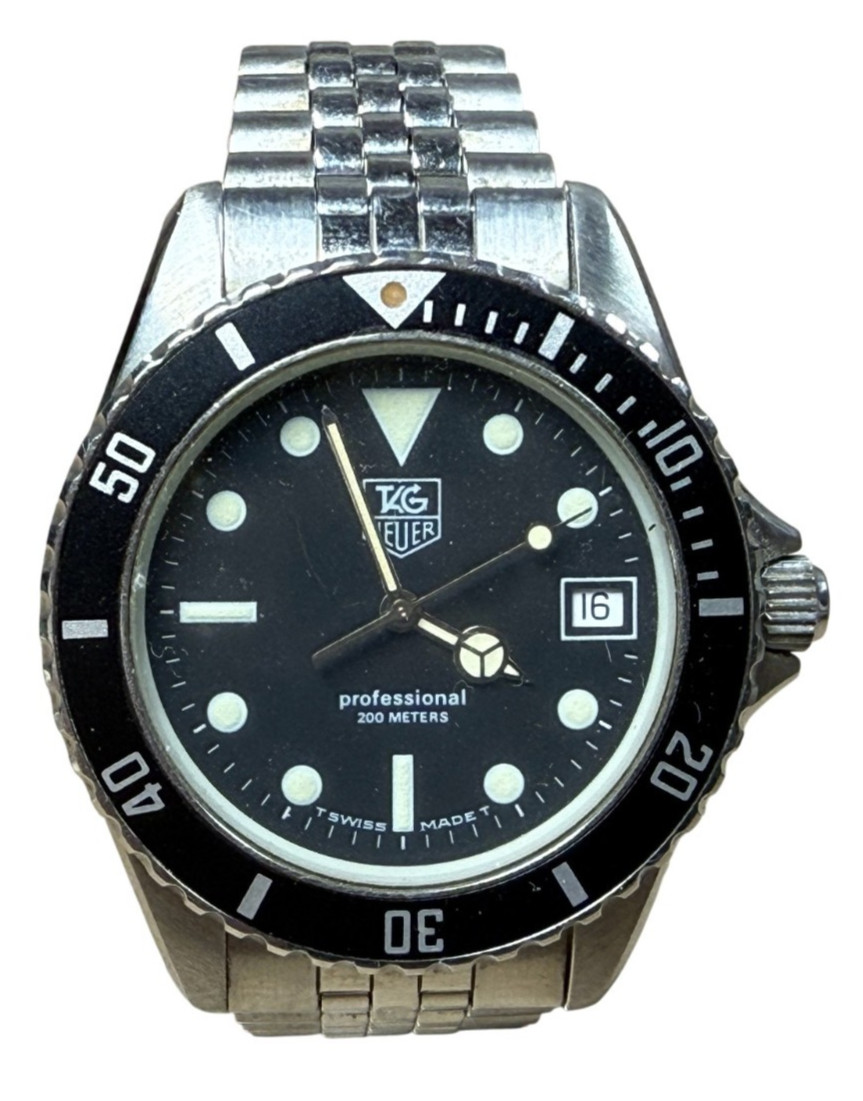 Tag Heuer Professional 1000 980.013 black diver 7 inch strap
