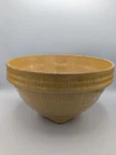 Vintage Large McCOY #4 Windowpane  11.5" Yellowware Bowl w/Early Shield Mark
