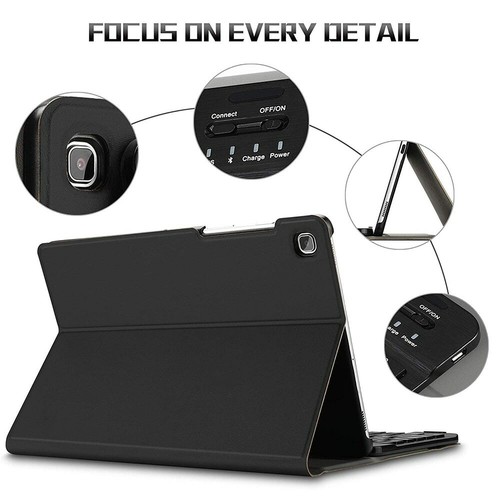 For Samsung Galaxy Tab A7 With Keyboard Bluetooth Case Cover - Picture 3 of 9
