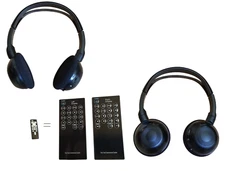 TWO DVD Remote Control and headphones for Infiniti QX60 2017 2018 2019 2020 2021