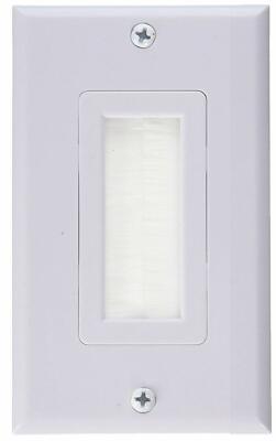 HDMI Cat 5 Audio Video Wall Plate Universal Single Brush Fast Shipping