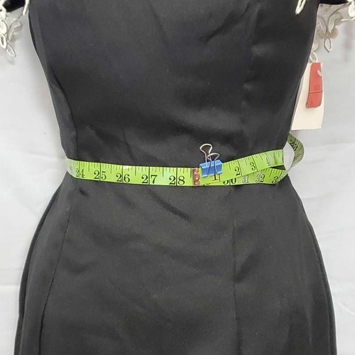 Womens A Line Dress Black White Cold Shoulder Zip Lace Union Made USA 7/8 New - Picture 5 of 11