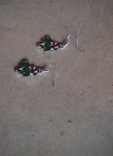 Weihnachtsohrringe, Ohrringe Zuckerstangen *Neu*, candy cane, Weihnachten, X-mas - Bild 4 von 5