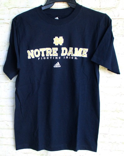Notre Dame Fighting Irish Adidas Men's Navy Blue T-Shirt #9 Small Brand New