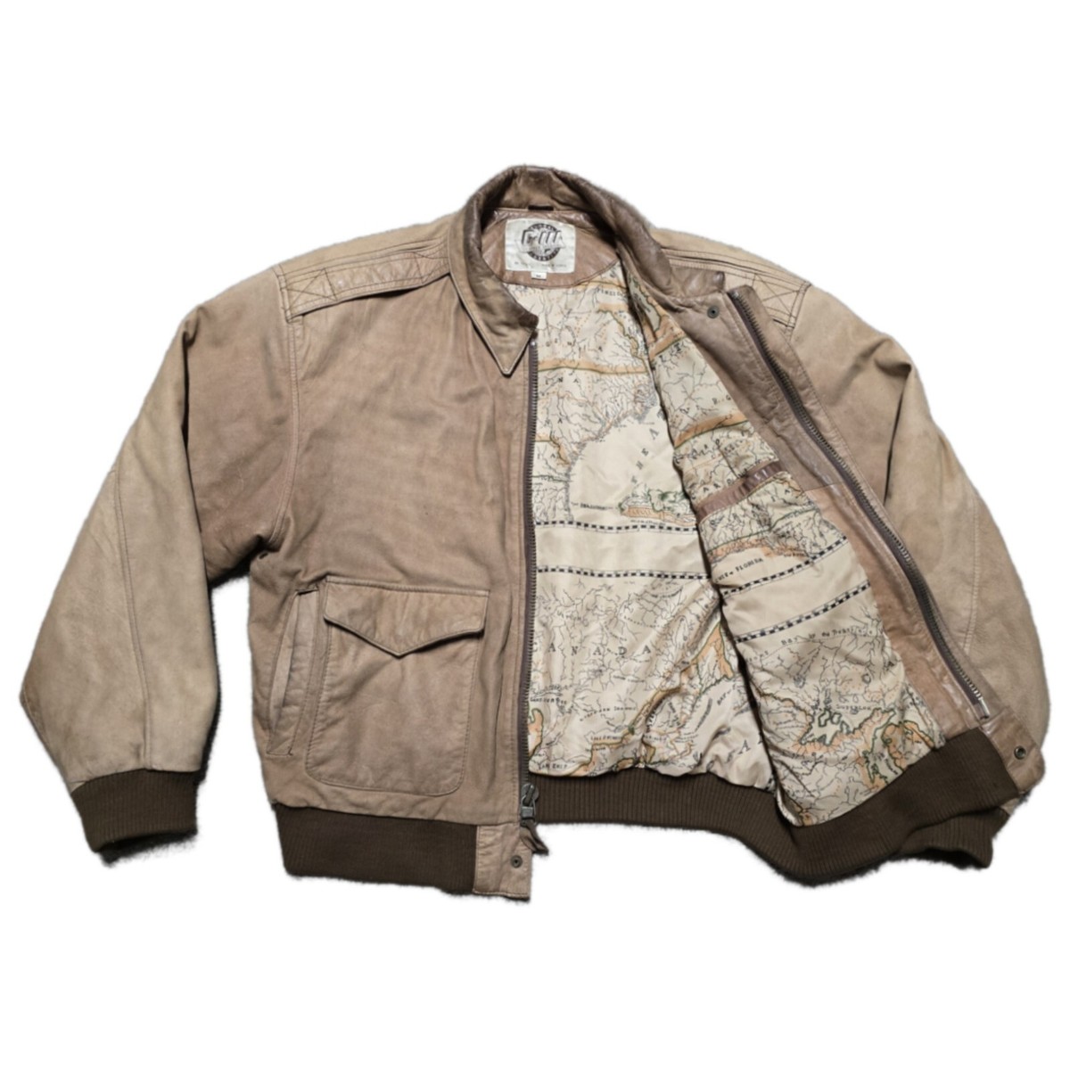 Global Identity G-III Leather Bomber Jacket Men's M Full Zip Global Identity G-III Leather Bomber Jacket Men's M Full Zip