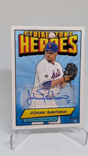 2024 Topps MLB Baseball Japan Edition Johan Santana /25 Auto Strike Zone Heroes