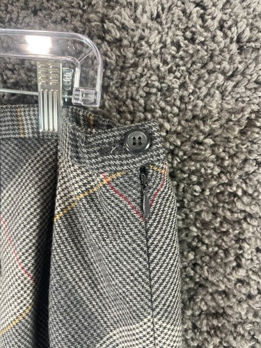 Pendleton A-Line Skirt Women Size 20W Gray White Houndstooth 100% Wool Side Zip - Picture 8 of 14