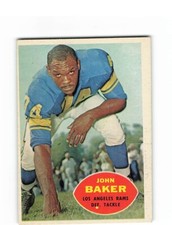 1960 TOPPS FOOTBALL JOHN BAKER #70 ROOKIE CARD LA RAMS HIGH GRADE BEAUTY. rookie card picture