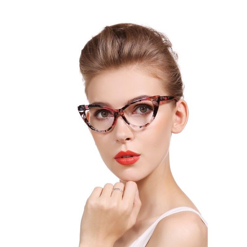 Reading Glasses Women Cat Eye Glasses Lady Elegant Presbyopia Reader Eyeglasses-image