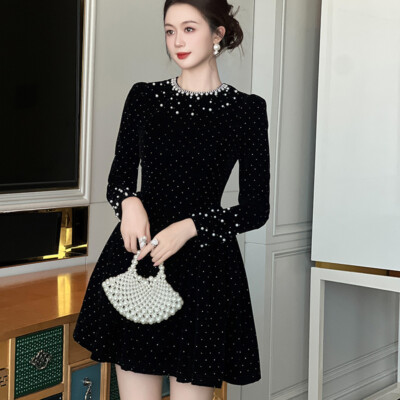 2025 Spring New Black Party Dress Women's Bead Diamond Slim Waist Puffy Dresses | eBay 2025 Spring New Black Party Dress Women's Bead Diamond Slim Waist Puffy Dresses | eBay