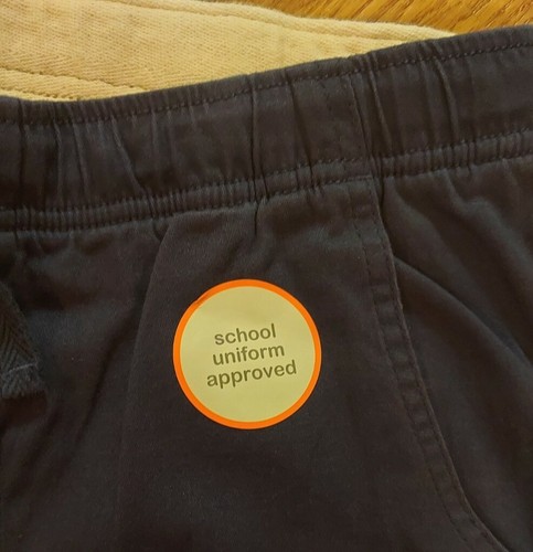 Wonder Nation boys pants size L10-12/XL14-16/XL Husky pull on blue/navy~red~tan - Picture 7 of 12