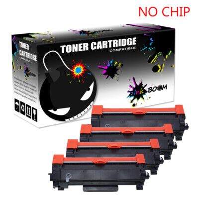 4 Black Toner fits Brother TN760 DCP-L2550DW MFC-L2750DW HL-L2395DW