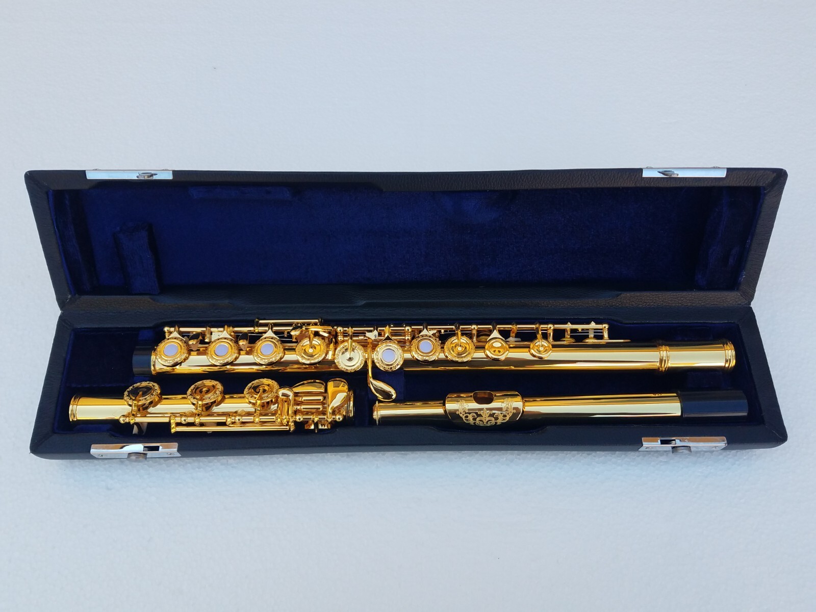 17 Open Hole French Point 24k Gold Plated Flute Key Embouchure Hole Engraving