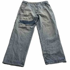 Vintage Le Jean De Marithe Francois Girbaud Denim Jeans Size 40 Distressed Mens