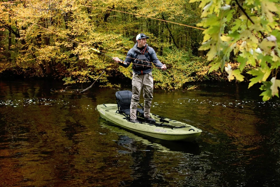 Boss SS Sit-On/Stand On Top Angler Kayak (Grass Camo, 12.3-Feet) - Image 4 of 4