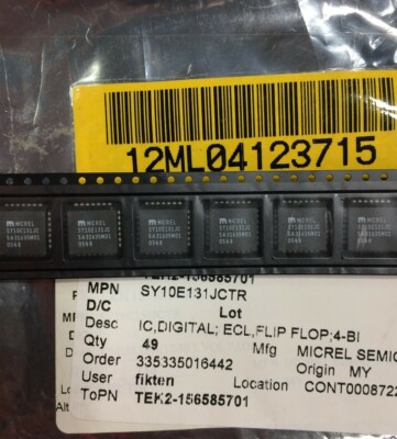 SY10E131JC MICREL IC FF D-TYPE SNGL 4BIT 28PLCC 4 PIECES