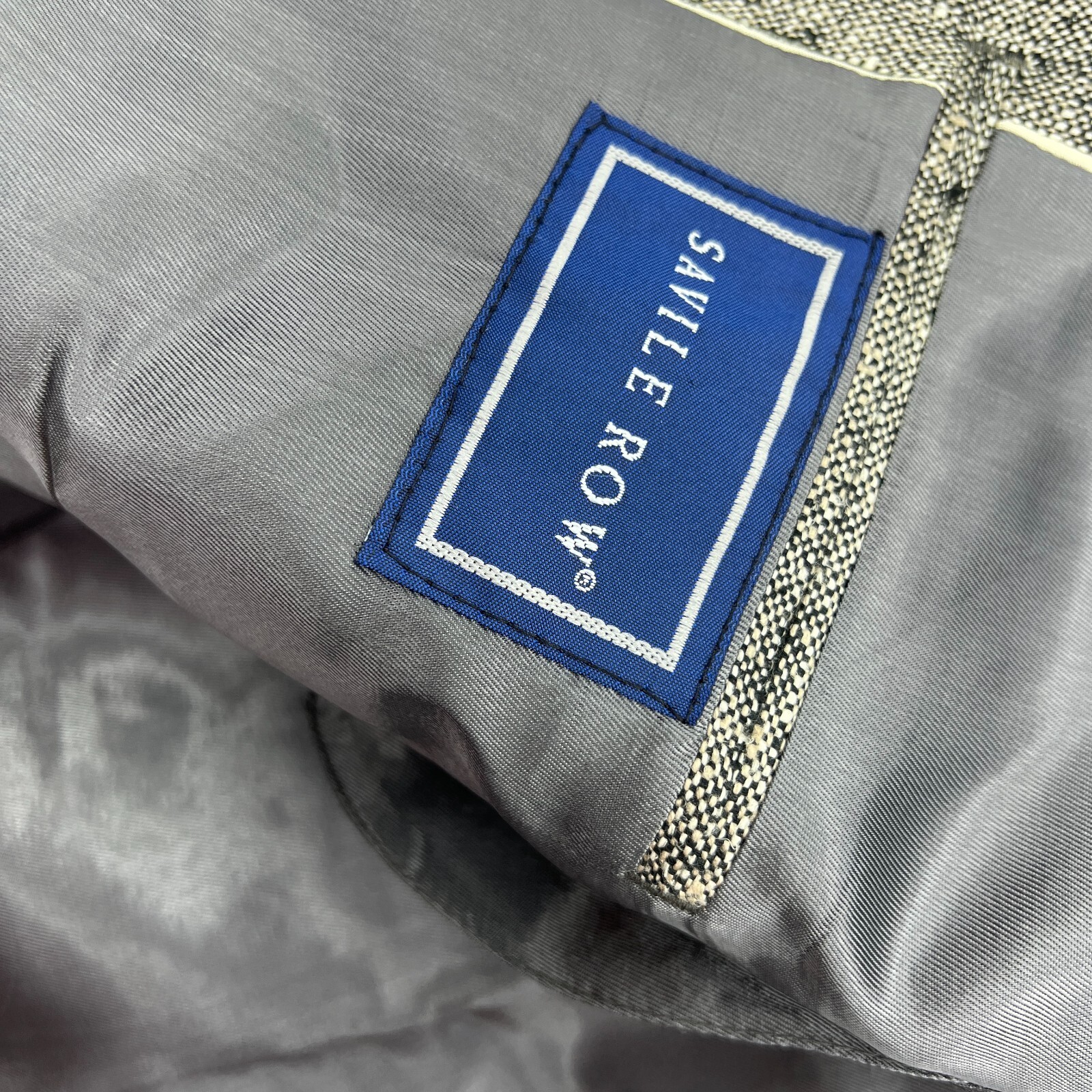 Savile Fila Tuta Giacca Uomo 42X34L Grigio 2 Bottoni Tuta Sportiva Cappotto Blazer LEGGI