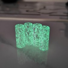 2 piezas/caja D12H30Mm 7 agujeros brillo en la oscuridad efecto puntas de filtro de vidrio
