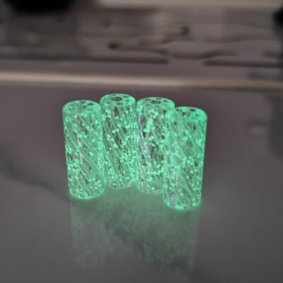 5Pcs/box D12H30Mm 7 Holes Glow In Dark Effec Glass Filter Tips