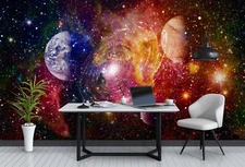 3D Cosmic Miracle K7479 Wallpaper Mural Self-adhesive Removable Sticker Luna