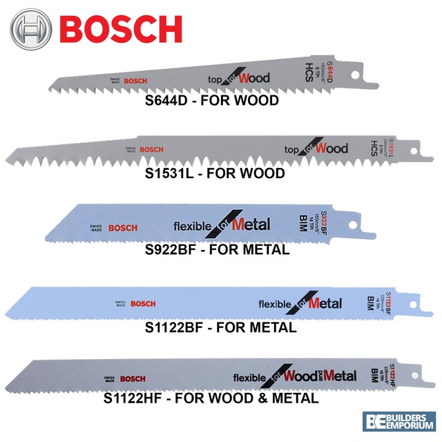 Wood Metal Recip Sabre Saw Blades 