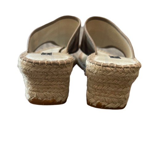 Burberry Espadrille Wedge Sandal Blue Beige Nova Plaid 36 - Picture 4 of 5
