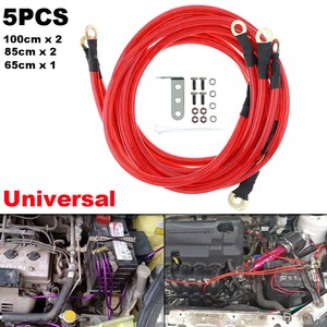 Red Universal 5 Point Grounding Kit Earth Ground Wire Car Cable Performance New Ebay