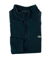 Lacoste Black Cotton 1/4 th Mens Pullover Sweater Size 4 Excellent