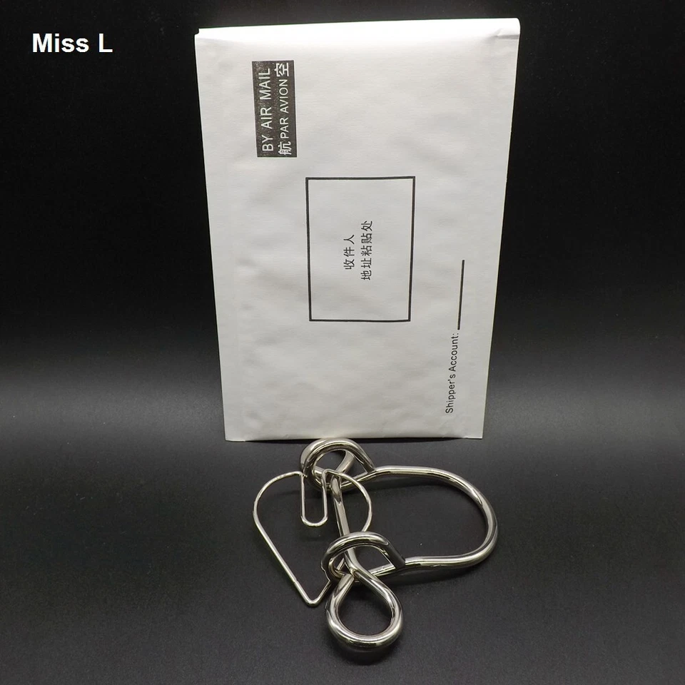 Magic Trick Big Heart Magical Ring Puzzle Linking Intelligent Assemble Chain - Image 3 of 4